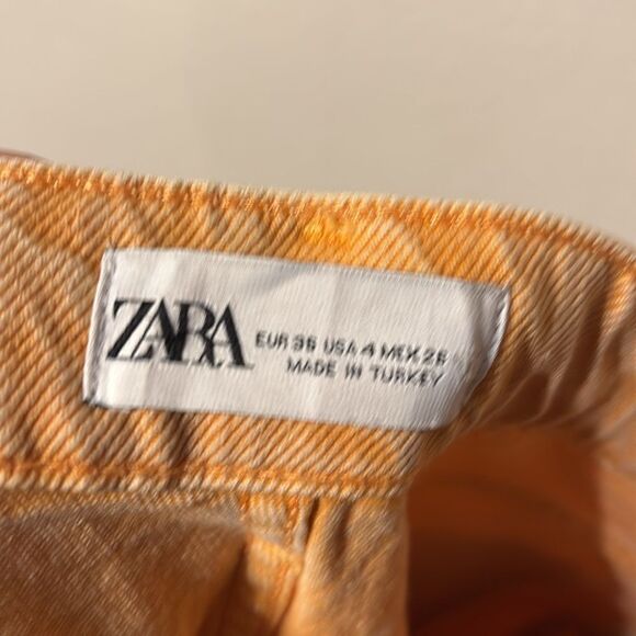 Zara Raw Hem Wide Leg Jeans Size 4 - Picture 2 of 5
